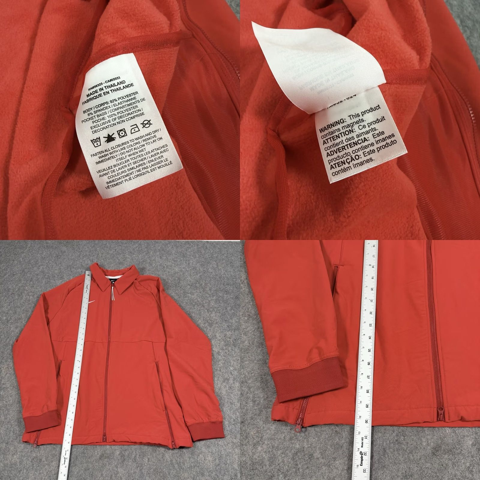 Nike Nike Therma Dri-Fit Athletic Jacket Full Zip Shirt Mens Large Red Size US L / EU 52-54 / 3 - 8 Thumbnail