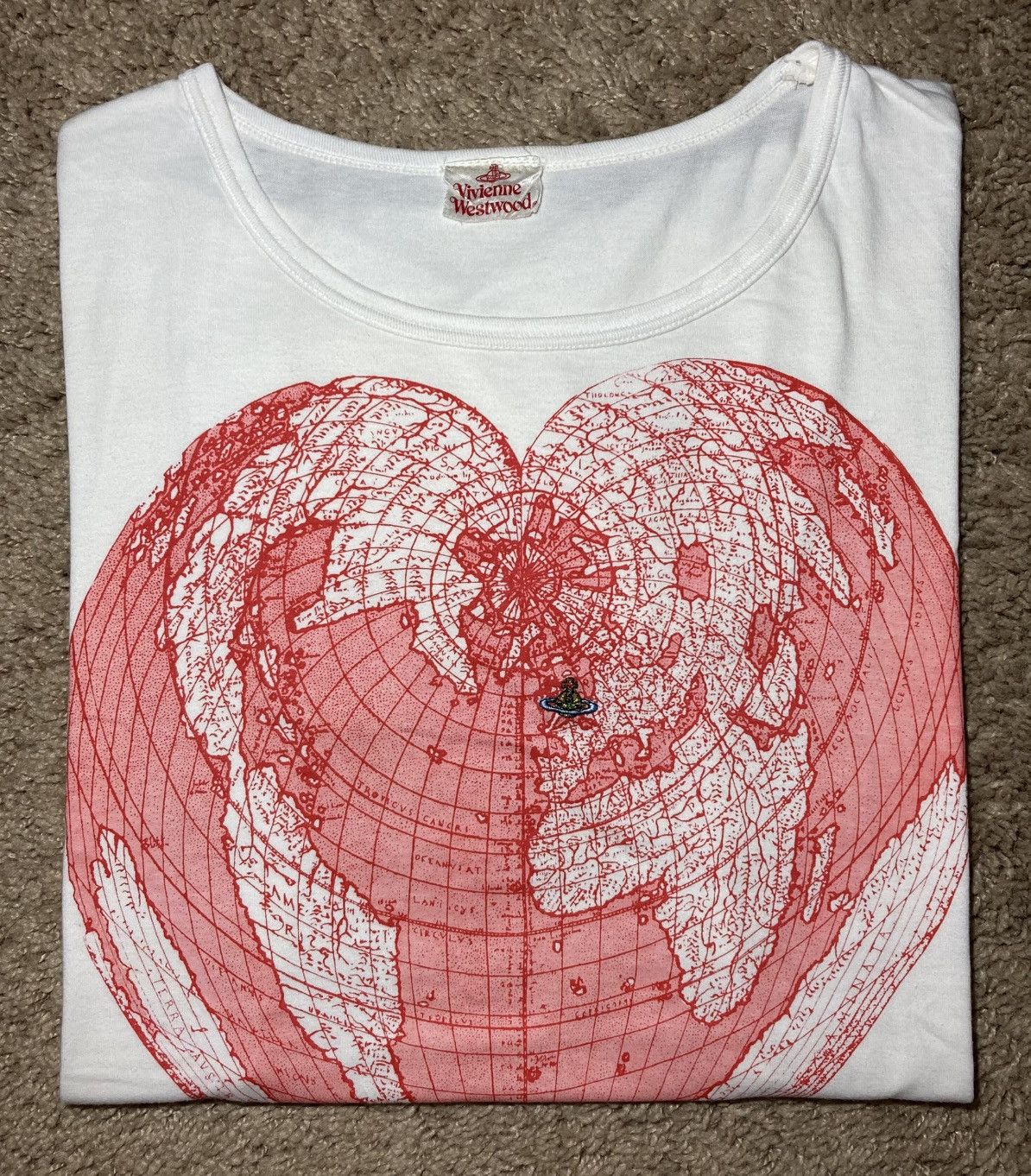 Vivienne Westwood 90s Vivienne Westwood Heart Map Globe Orb 1991 Vintage VW Size US S / EU 44-46 / 1 - 1 Thumbnail