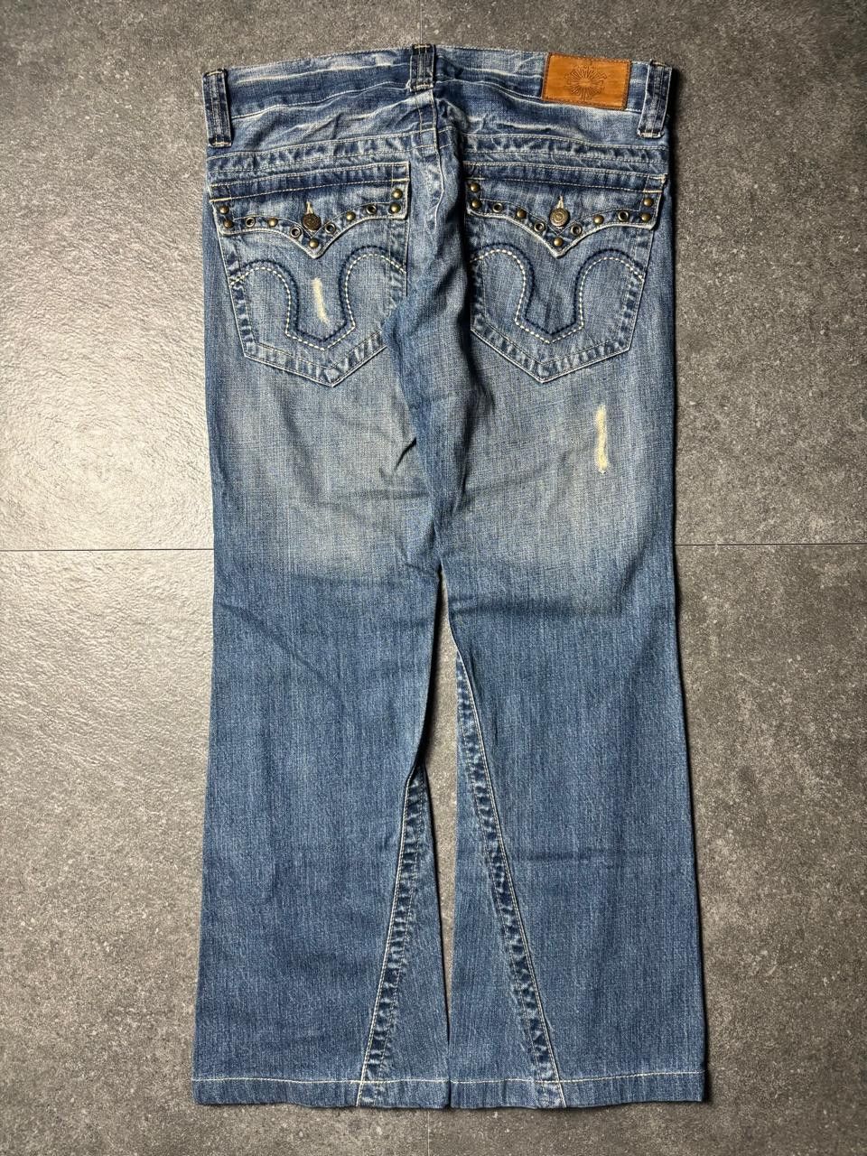 Tornado Mart 2000s Tornado Mart Studded Bootcut Jeans Size US 33 - 10 Thumbnail