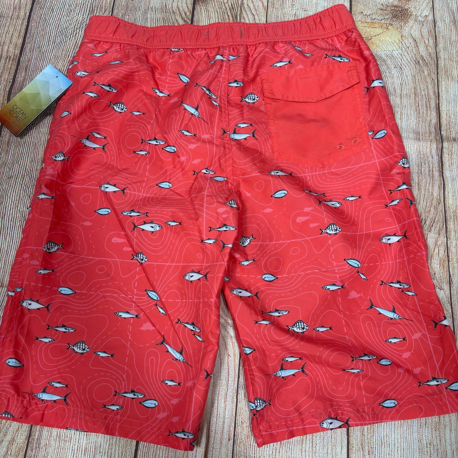 Other Ocean + Coast Red Fish Pattern Swim Shorts Boys Large NWT Size US 26 / EU 42 - 6 Thumbnail