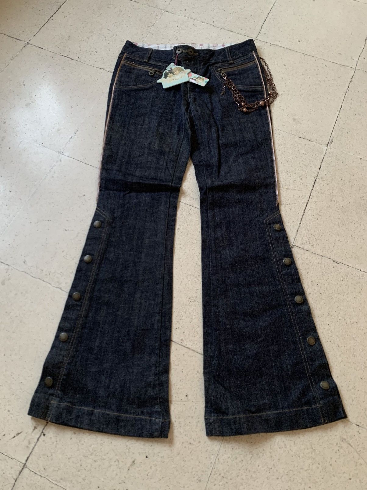 Fiorucci safety jeans flared punk style pant