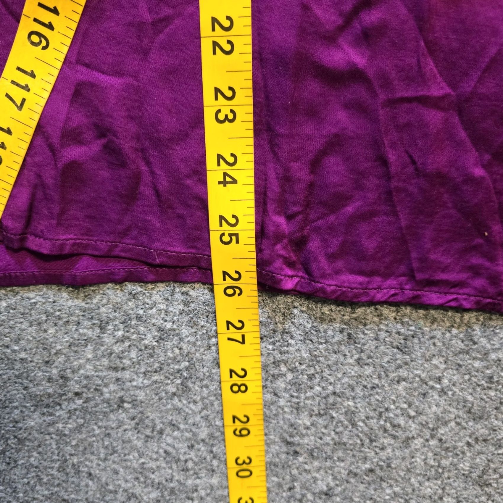 J. Jill J Jill Top Women Size Large Petite Purple Satin Button Long Sleeve Casual Career Blouse Size L / US 10 / IT 46 - 6 Thumbnail