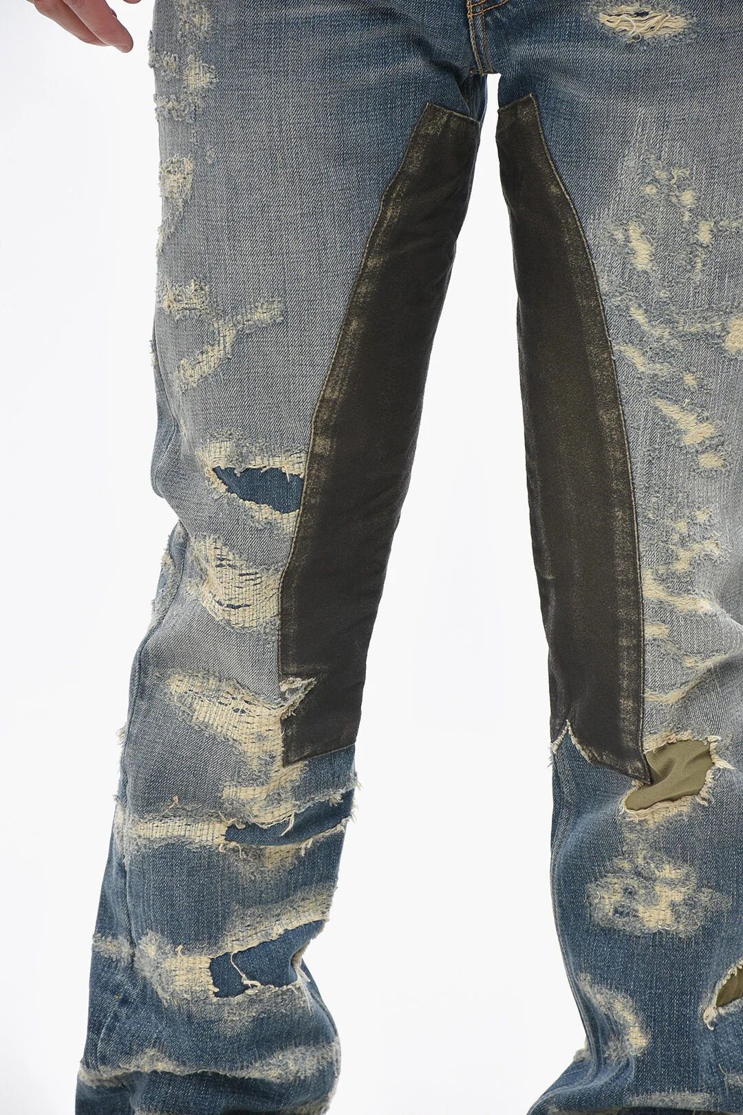 Givenchy og1mm0326 Distressed Regular Fit Jeans in Light Blue Size US 35 - 3 Thumbnail