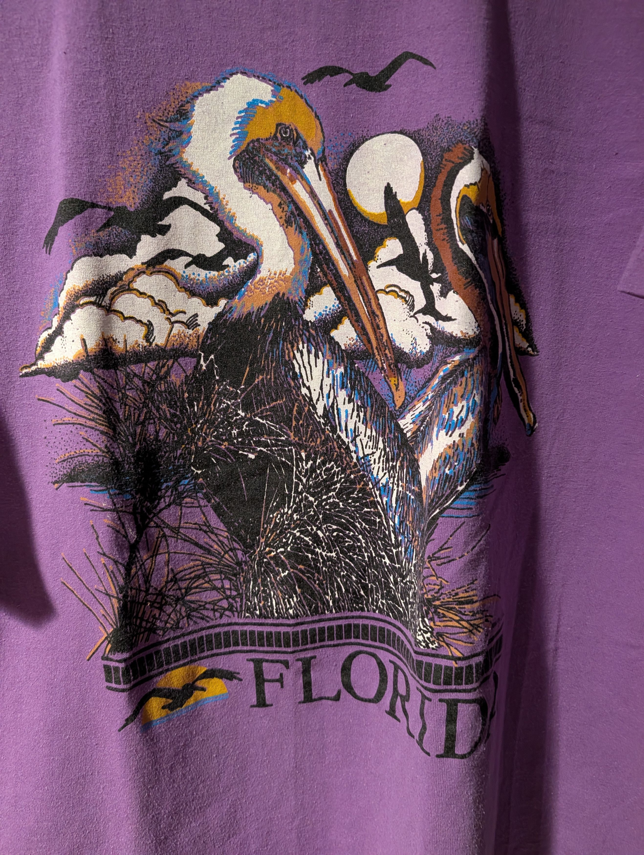 Hanes Vintage Pelican T Shirt Florida Nature Birds Single Stitch Size US XL / EU 56 / 4 - 2 Thumbnail