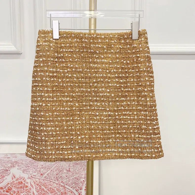 Louis Vuitton Louis Vuitton Gold Skirt Size 37" - 1 Thumbnail