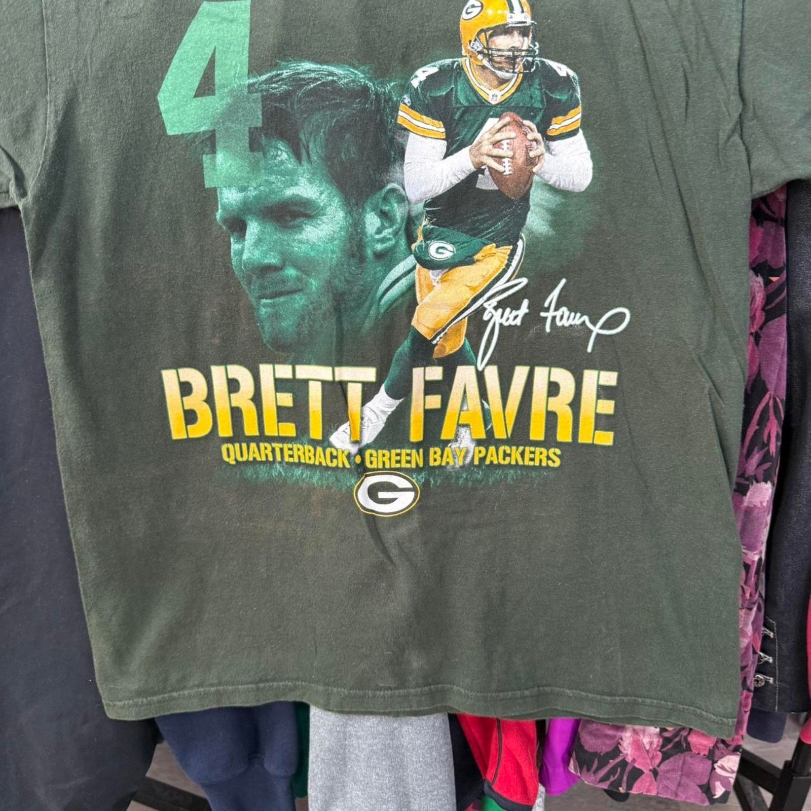 NFL Vintage Brett Favre Greenbay Packers NFL Tee Green Size US L / EU 52-54 / 3 - 4 Thumbnail