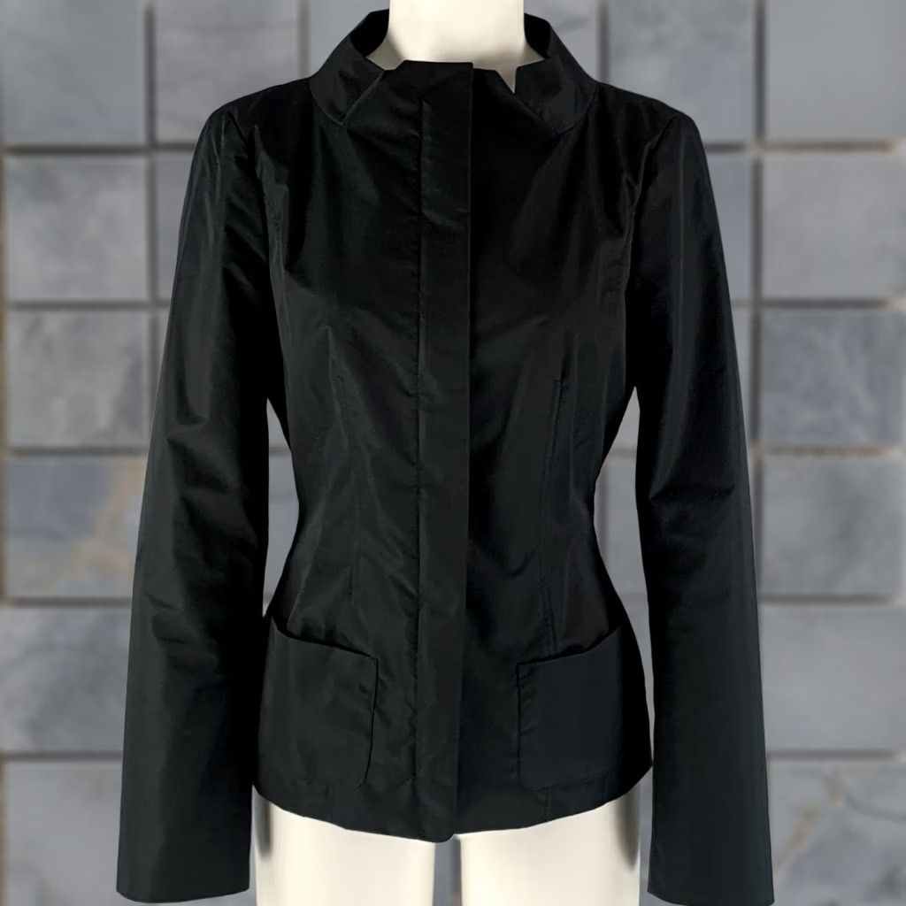 Jil Sander JIL SANDER Blazer Size 6 Black Cotton / Polyester Women Adult Jacket Size M / US 6-8 / IT 42-44 - 1 Thumbnail