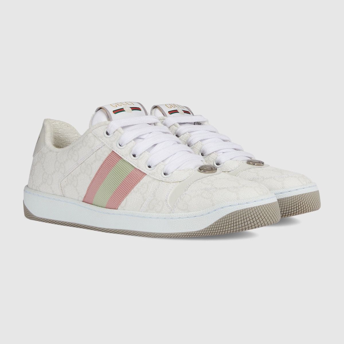 Gucci oc11z1025 Screener Sneakers in White Size US 4.5 / IT 34.5 - 2 Thumbnail