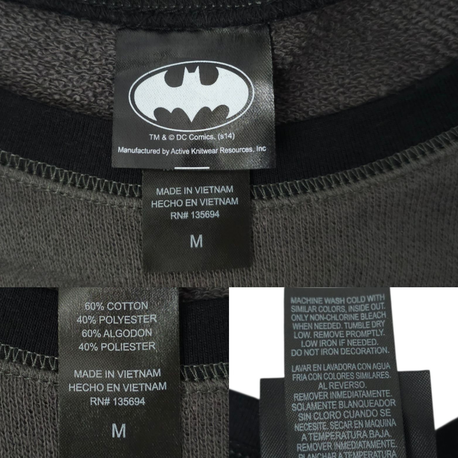 DC Comics DC Comics Batman Sequins Sweater Womens M Pullover Ringer Size M / US 6-8 / IT 42-44 - 8 Thumbnail