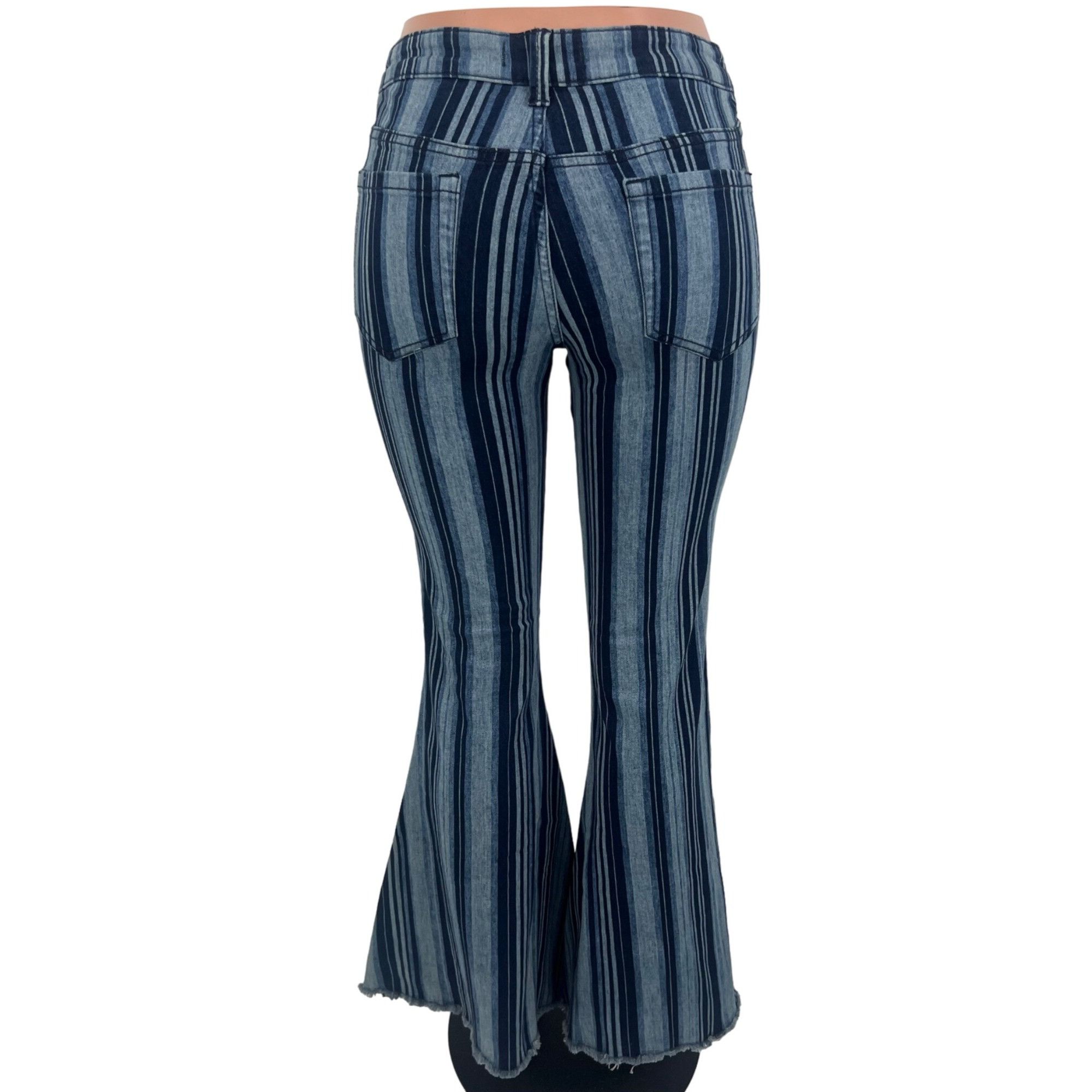 Free People NWT RARE Free People Frayed Hem Super Flare Bell Bottom Jean Size 31" - 6 Thumbnail