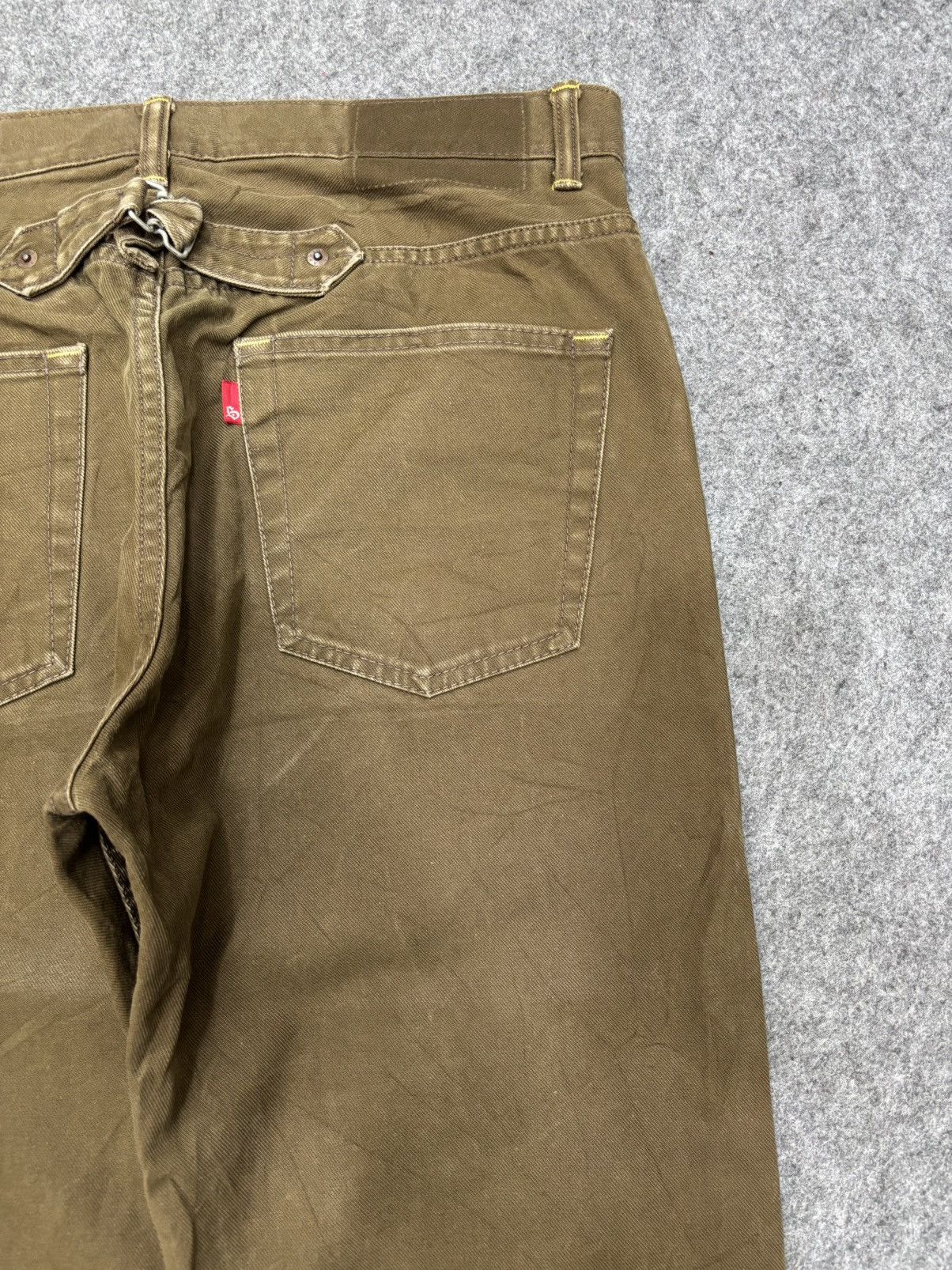 Japanese Brand 💥Japan Minimalist💥Scanner Fundamental Cinch Back Denim F664 Size US 34 / EU 50 - 15 Thumbnail