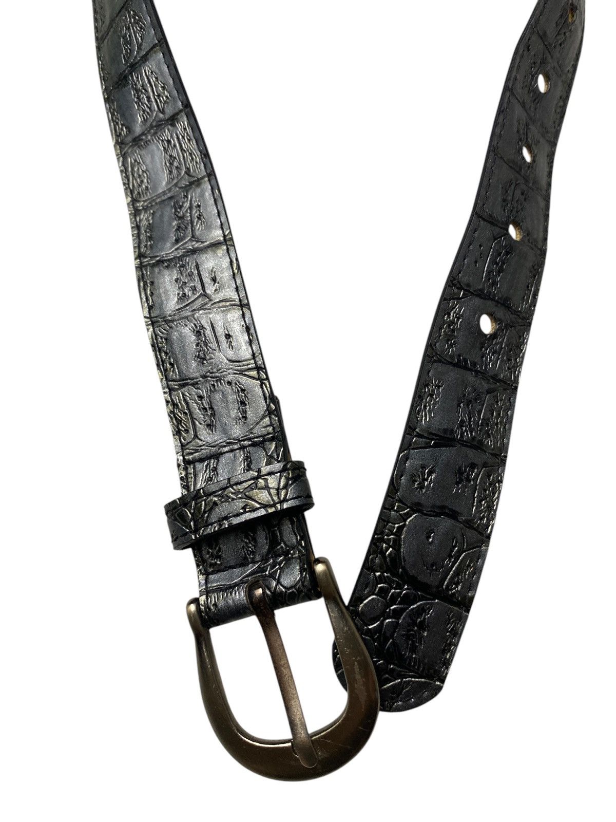 If Six Was Nine 2000's Y2K Green Textured Belt Size ONE SIZE - 2 Thumbnail