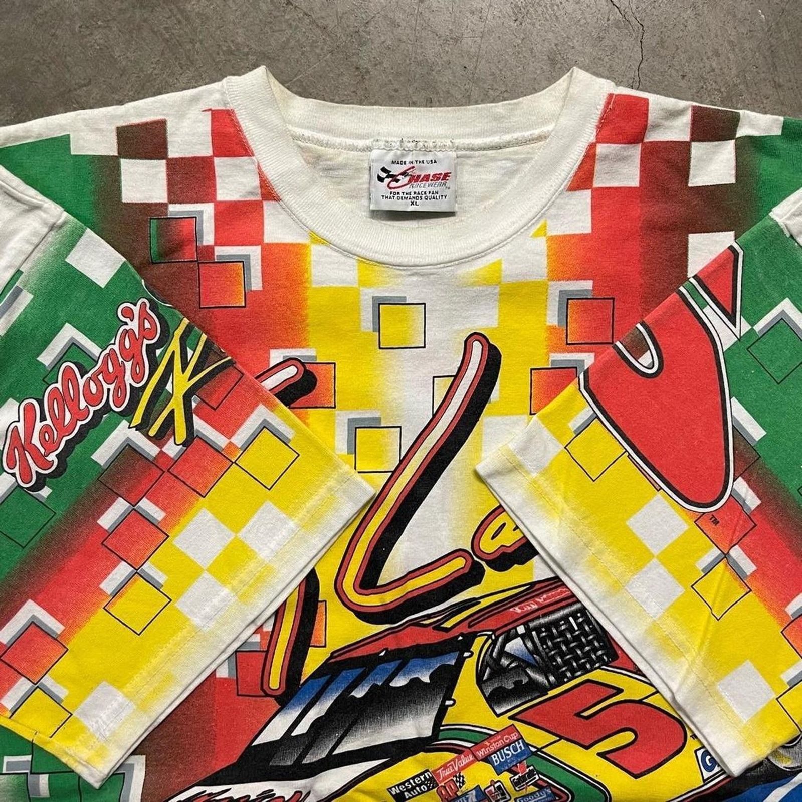 NASCAR Vintage 1990s Kellogg Nascar Racing Graphic Tee Mens XL Size US XL / EU 56 / 4 - 3 Thumbnail