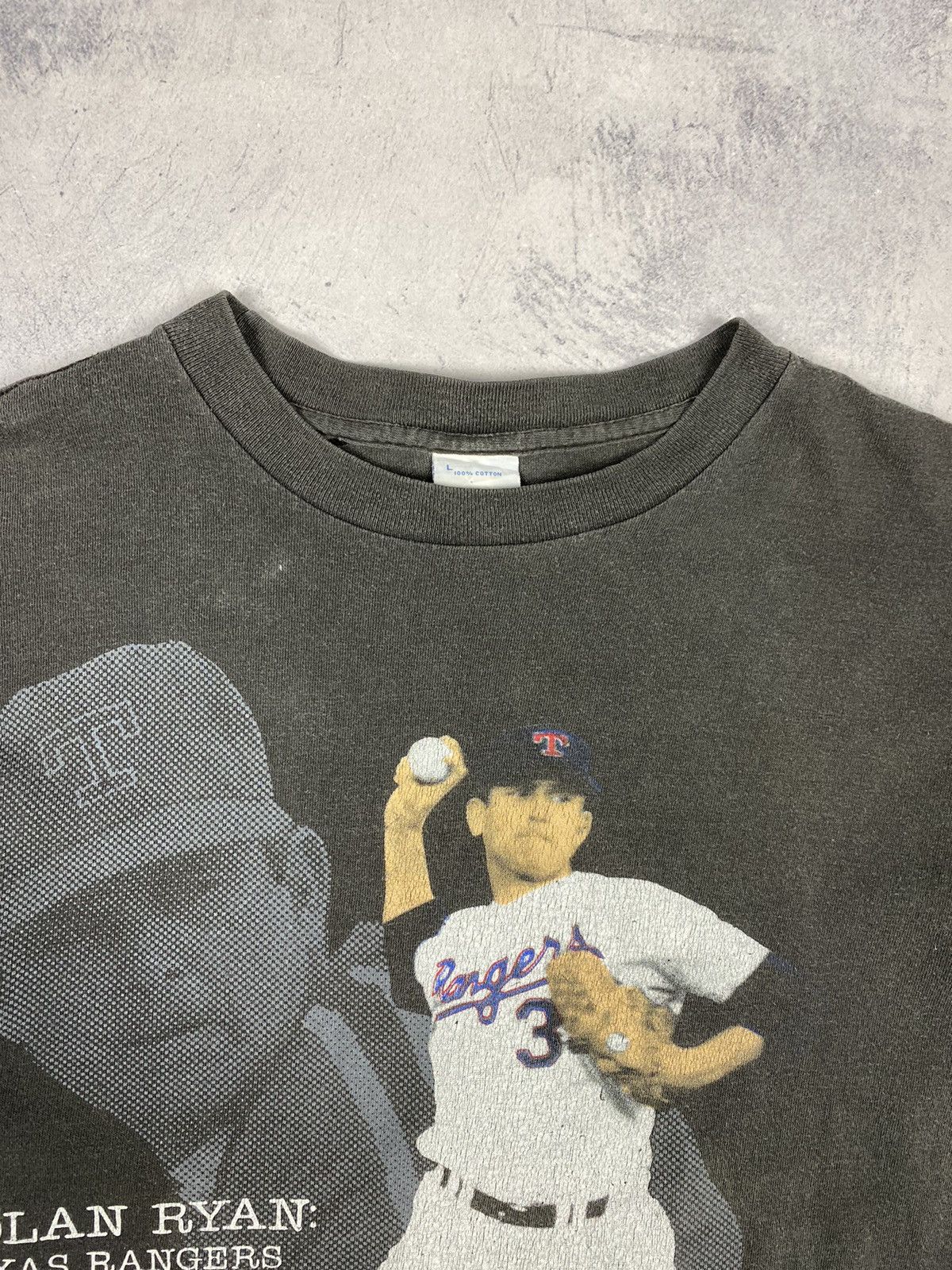 MLB × Vintage Vintage 90s Nolan Ryan Texas Rangers MLB Rare Tee Size US L / EU 52-54 / 3 - 5 Thumbnail