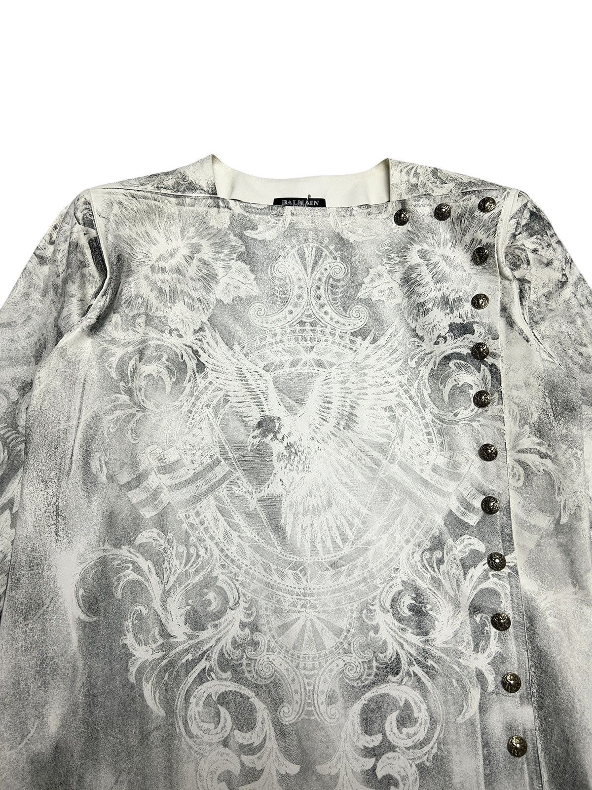 Balmain S/S 12 Printed Leather Fencing Jacket Size S / US 4 / IT 40 - 4 Thumbnail