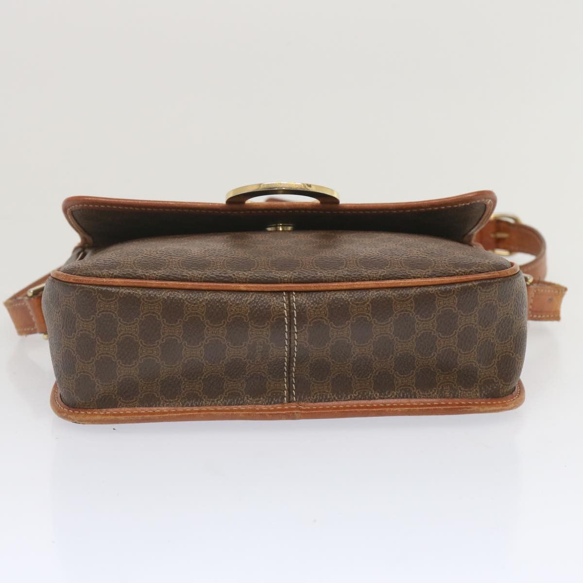 Celine CELINE Macadam Canvas Shoulder Bag Pvc Leather Brown Size ONE SIZE - 9 Thumbnail