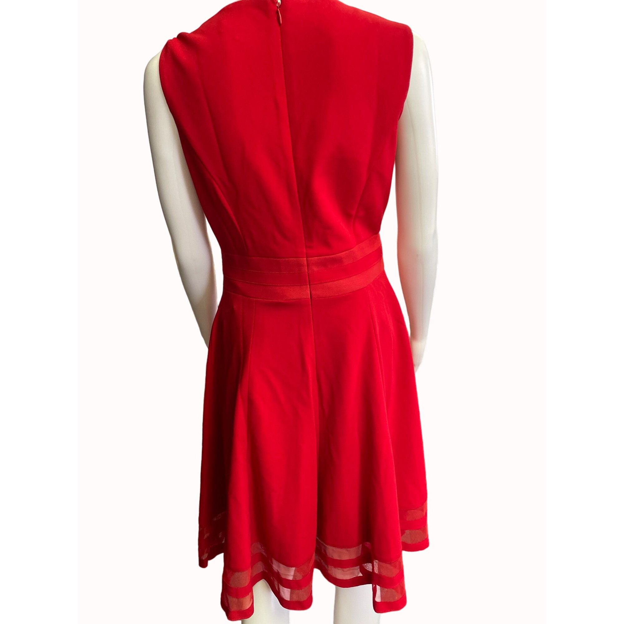 Calvin Klein Calvin Klein Women's Red Dress Sleeveless Fit & Flare Size 6 Size M / US 6-8 / IT 42-44 - 4 Thumbnail