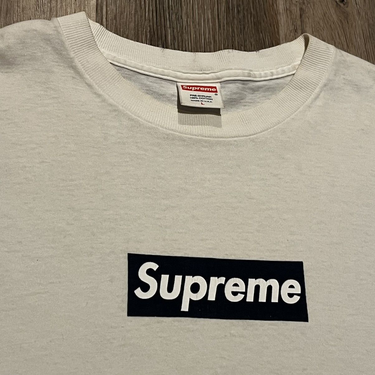 Supreme Supreme Navy Box logo Tee navy on white Bogo t shirt Size US L / EU 52-54 / 3 - 9 Thumbnail