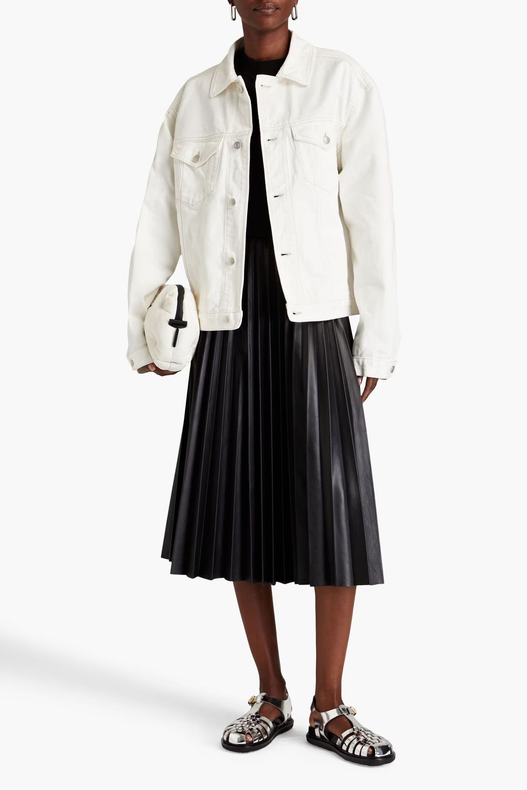 Maison Margiela o1y0625 Denim Jacket in White Size XS / US 0-2 / IT 36-38 - 2 Thumbnail