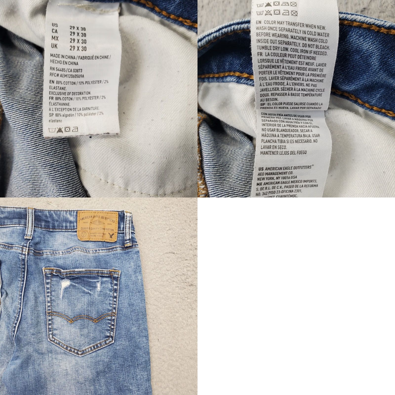 American Eagle Outfitters American Eagle Outfitters Jeans Womens 29x30 Blue Denim Distressed Regular Straight 5-Pocket Design Denim Blue Menus: N/A Size 29" - 8 Thumbnail