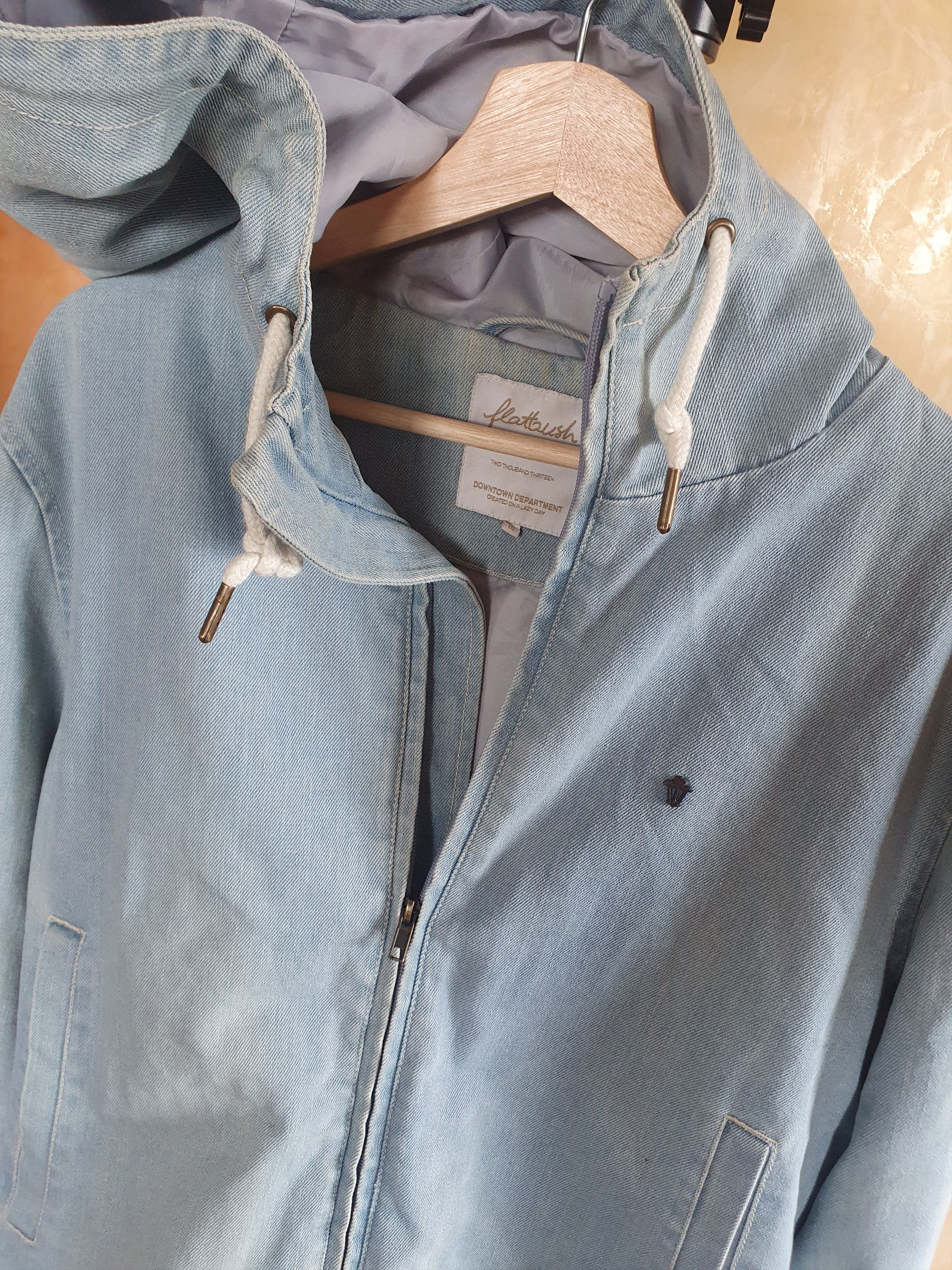 Other Flatbush Denim Hooded Jeans Jacket Work Style sz M Size US M / EU 48-50 / 2 - 5 Thumbnail