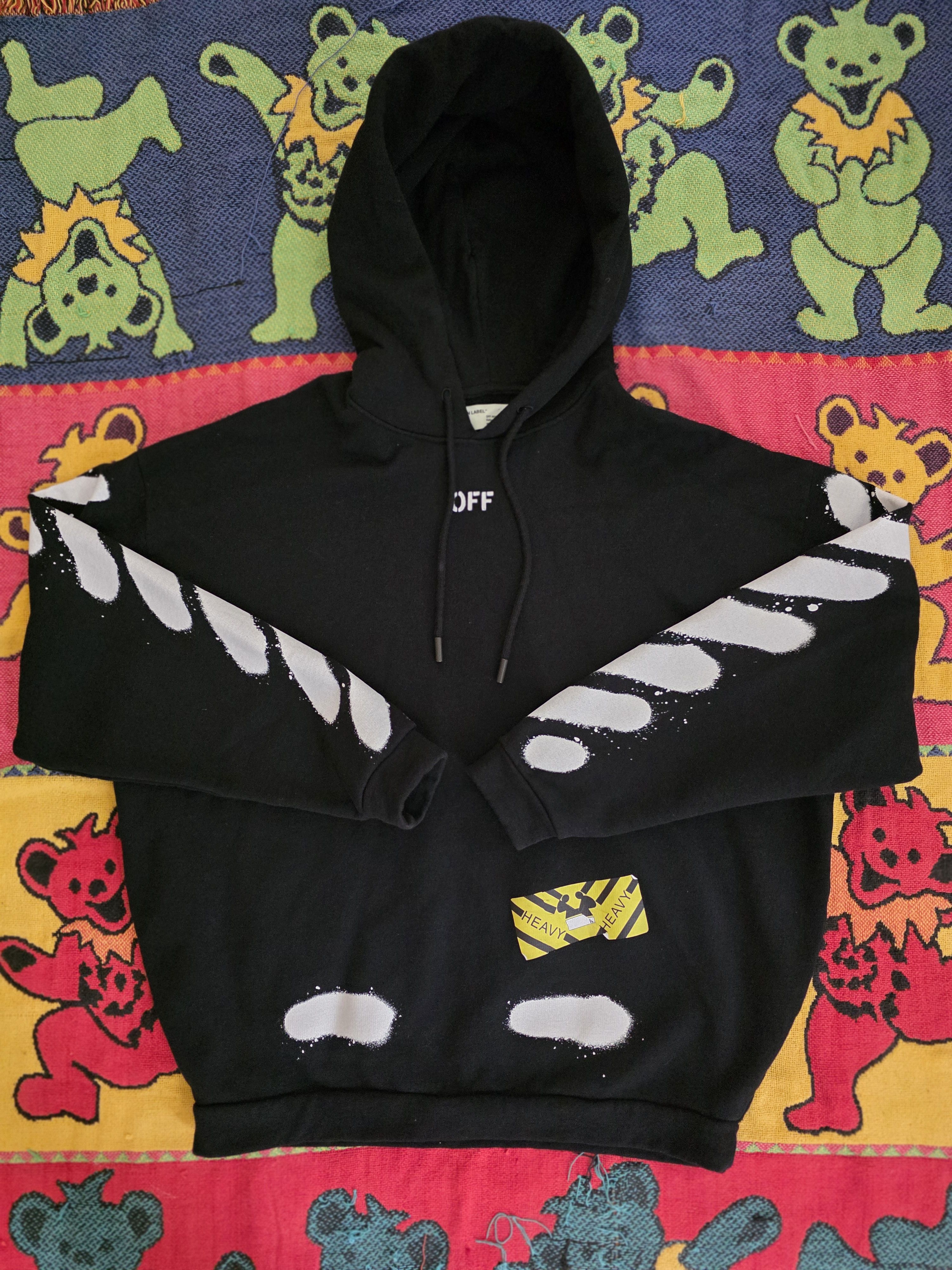 Off-White Black Diagonal Spray Hoodie | Grailed