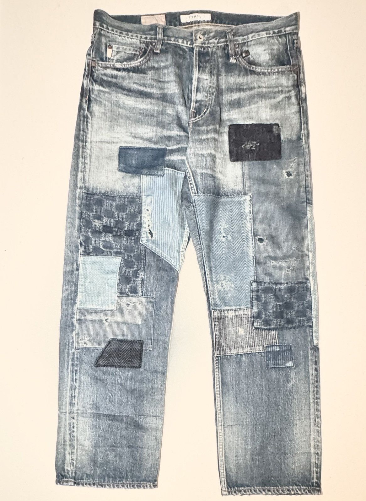 FDMTL FDMTL patchwork boro japanese denim sz W34L32 Size US 34 / EU 50 - 1 Thumbnail