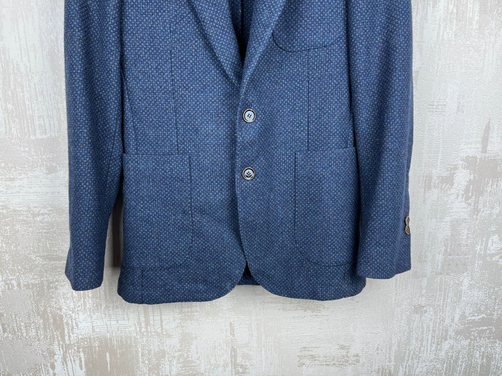 Designer SCALPERS Wool Blazer Jacket Size EUR 46 Navy Blue Size US S / EU 44-46 / 1 - 3 Thumbnail