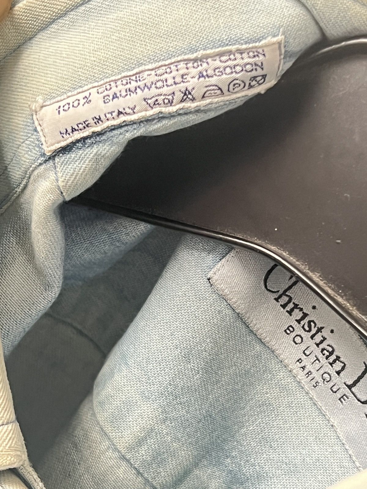 Christian Dior Monsieur Christian Dior Boutique Paris Hedi Slimane Denim Shirt Size US L / EU 52-54 / 3 - 6 Thumbnail