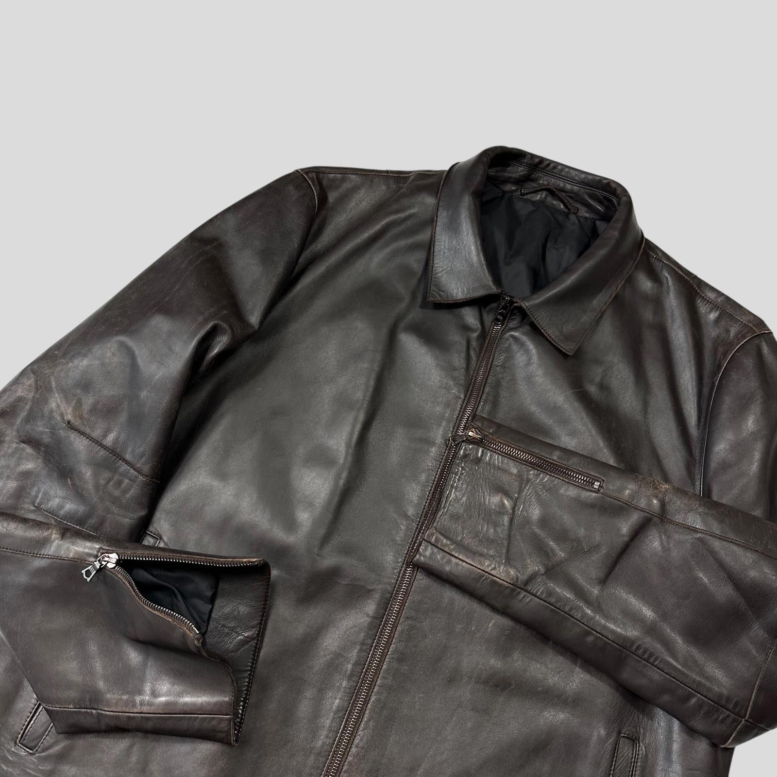 Neil Barrett Neil Barrett AW00 Leather Moto Backpack Jacket - M/L Size US L / EU 52-54 / 3 - 11 Thumbnail