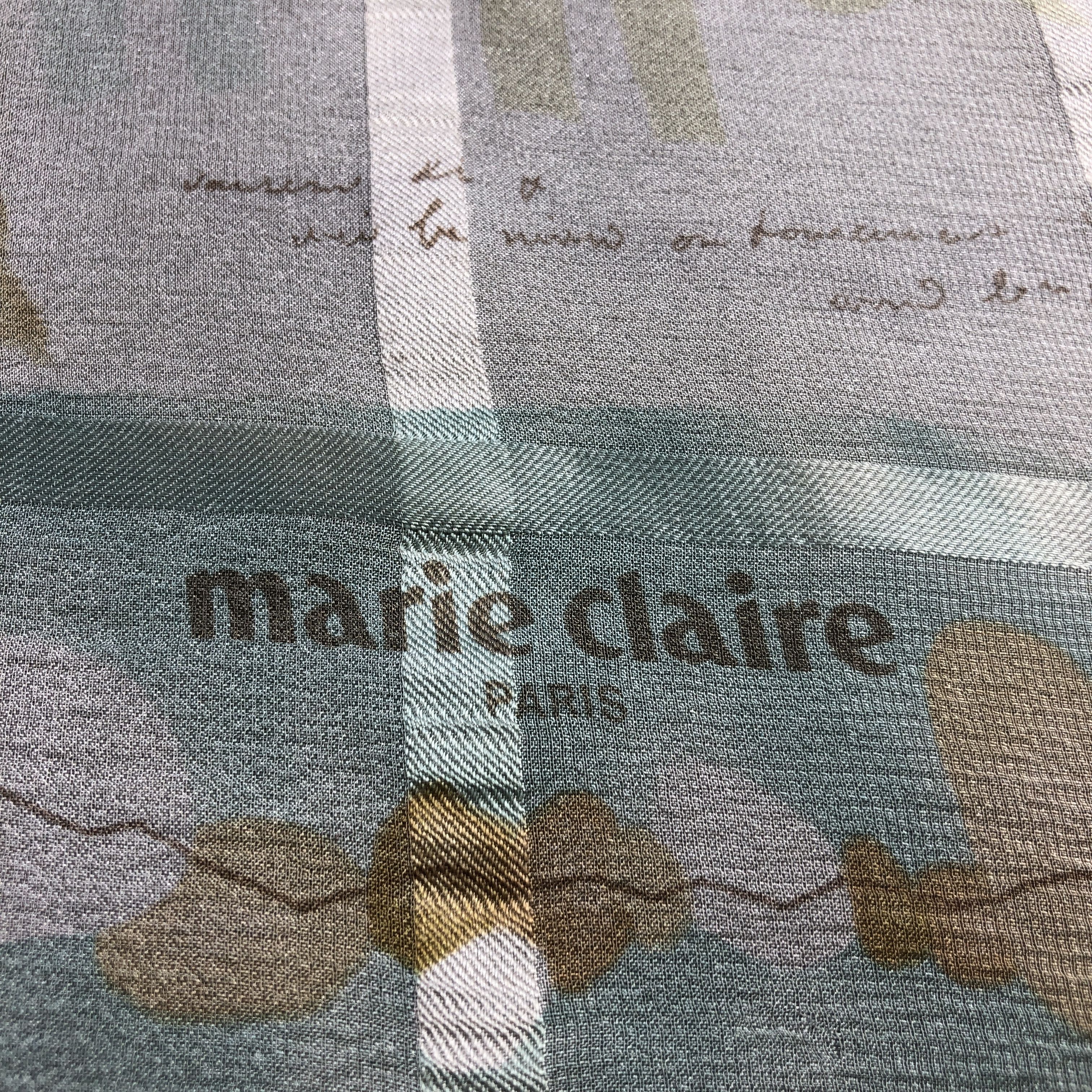 Japanese Brand Marie Claire Luxury Floral Silk Scarf M1073 Size ONE SIZE - 4 Thumbnail