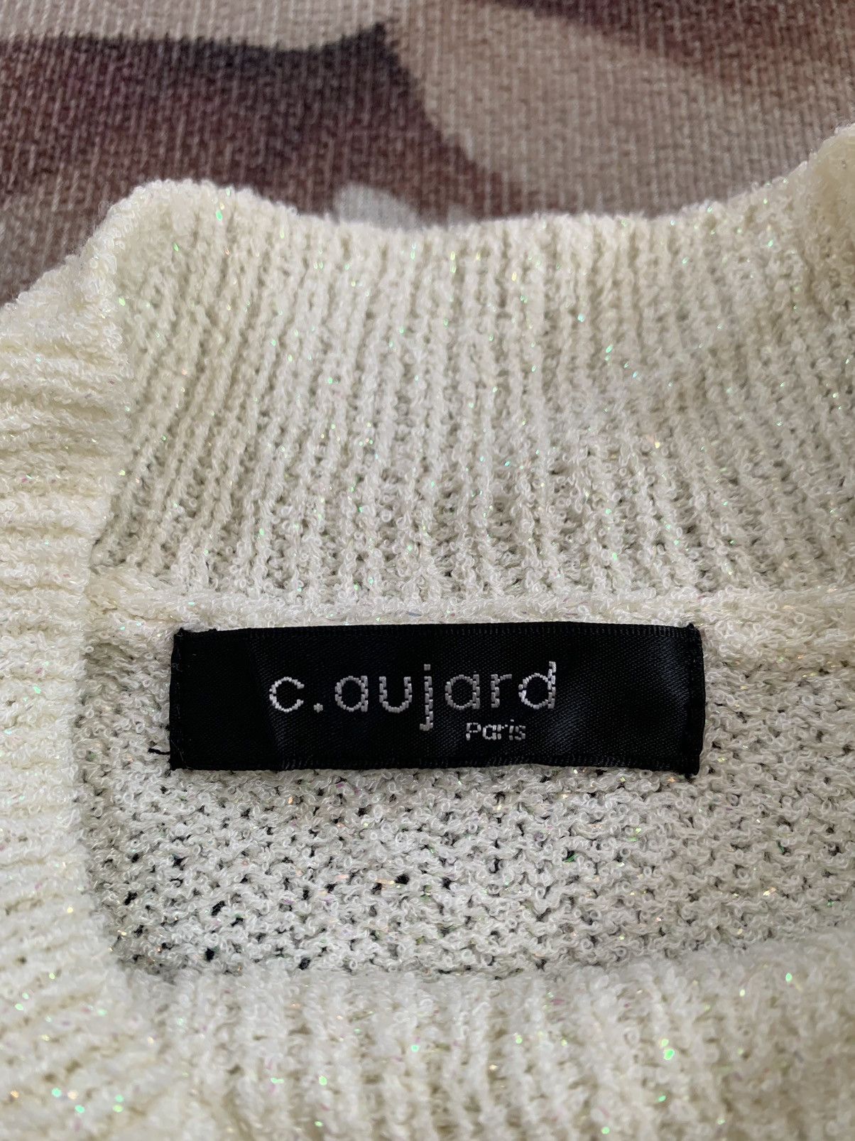 Designer Christian Aujard Paris Blink Diamond Design Knit Top Size S / US 4 / IT 40 - 15 Thumbnail
