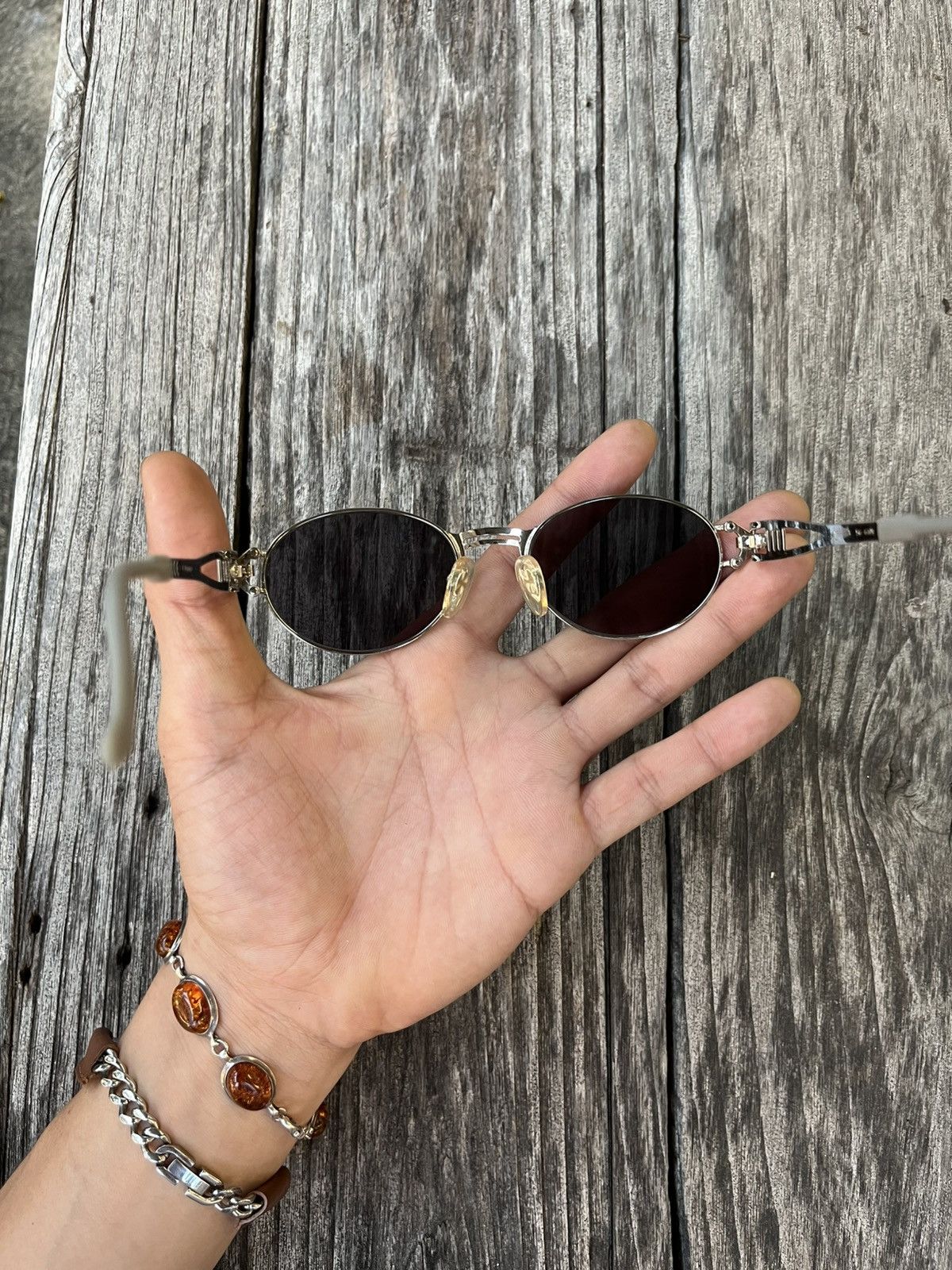 Jean Paul Gaultier Rare 90s JPG Oval Sunglasses Size ONE SIZE - 3 Thumbnail