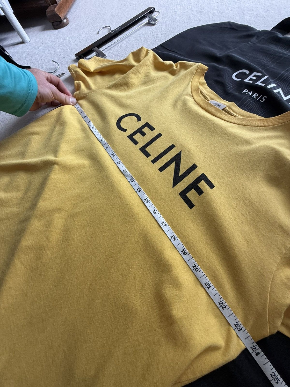 Celine Celine Hedi Slimane monochrome collection logo T shirt L Size US L / EU 52-54 / 3 - 3 Thumbnail