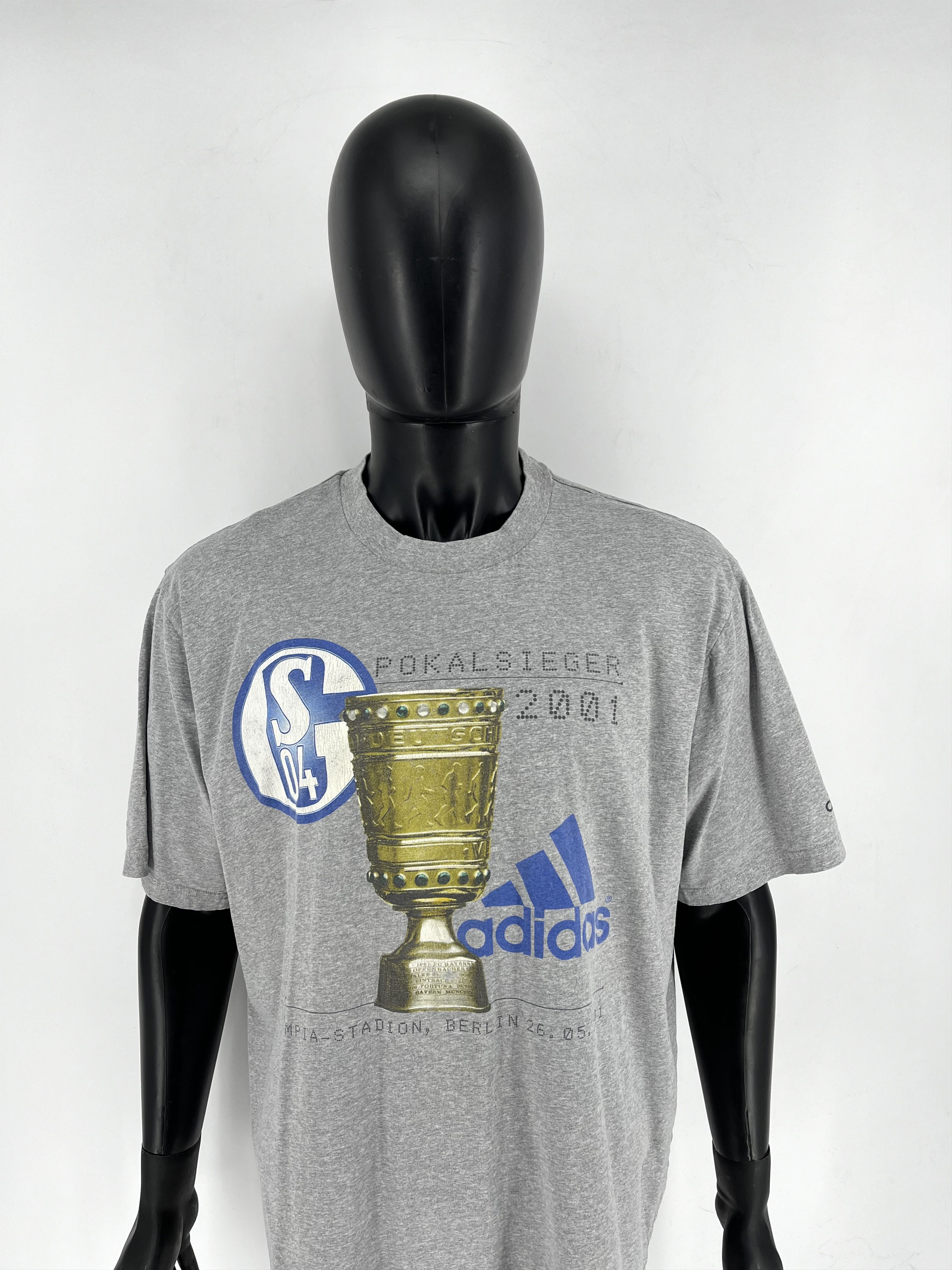 Adidas Adidas Schalke 04 Pokalsieger Cup Sieger Vintage T-shirt 00s Size US XL / EU 56 / 4 - 5 Thumbnail