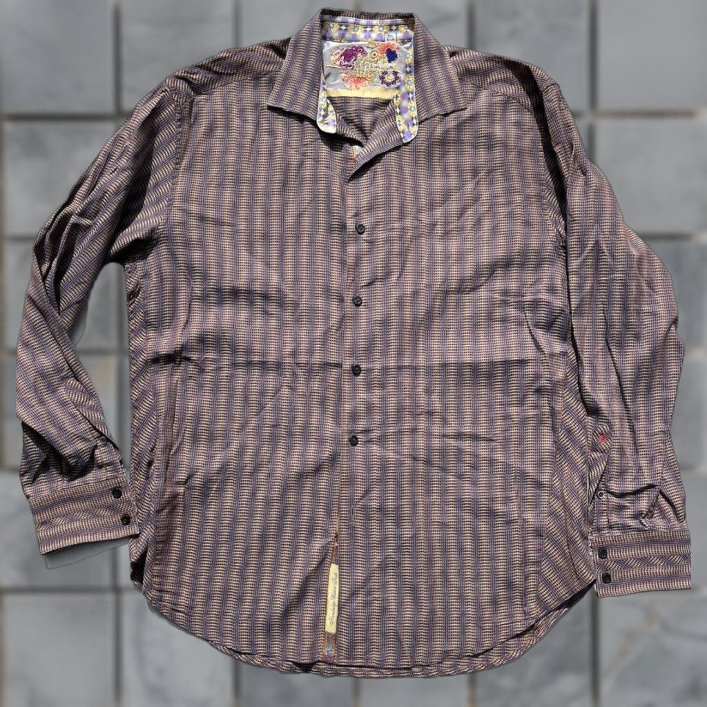 Robert Graham Robert Graham Shirt Multicolor Solid Button-Up XL Men’s Preppy City Bohemian Classic Size US XL / EU 56 / 4 - 1 Thumbnail