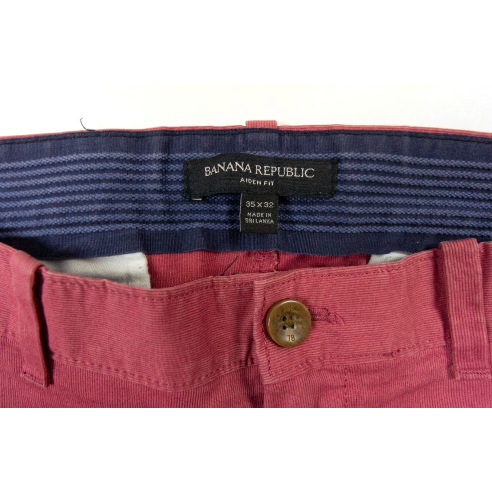 Banana Republic VINTAGE Banana Republic Men's Pants Chino Casual Business 35x30 Red Straight Fit Size US 35 - 6 Thumbnail