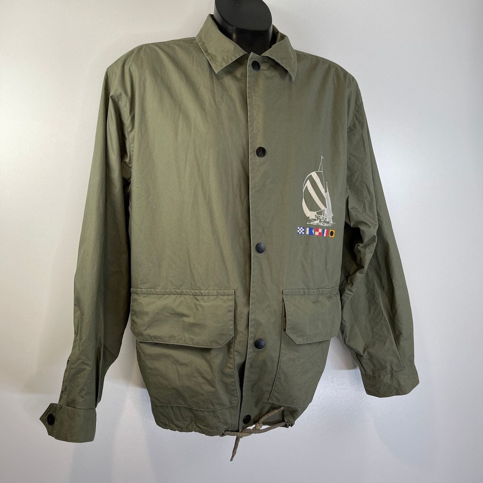 Nautica × Vintage Vintage 80s Nautica Men's Spinnaker Jacket Medium Green Size US M / EU 48-50 / 2 - 5 Thumbnail