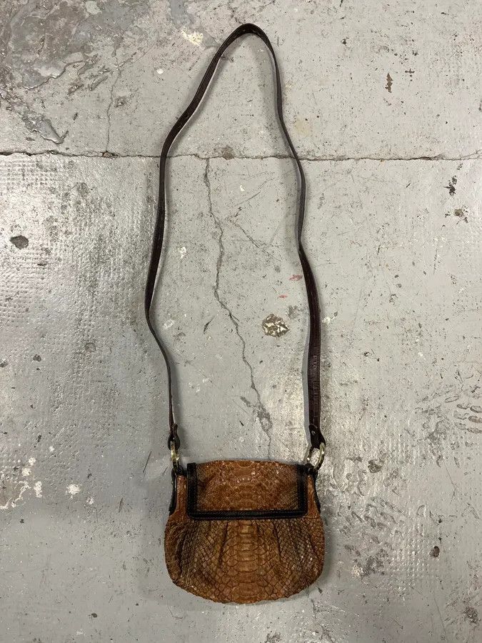 Fendi Fendi Brown Python Skin Leather Shoulder Bag Size ONE SIZE - 1 Thumbnail