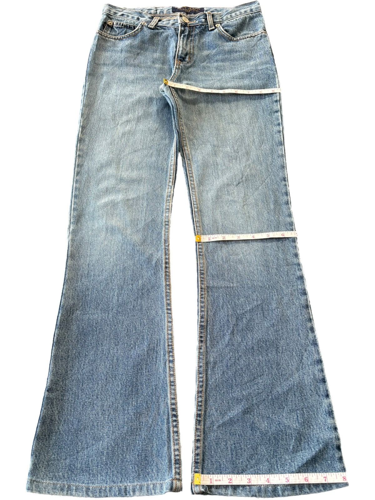 Hysteric Glamour Vintage Japanese Brand Blue Wash Flare Jeans Size 28" / US 6 / IT 42 - 9 Thumbnail