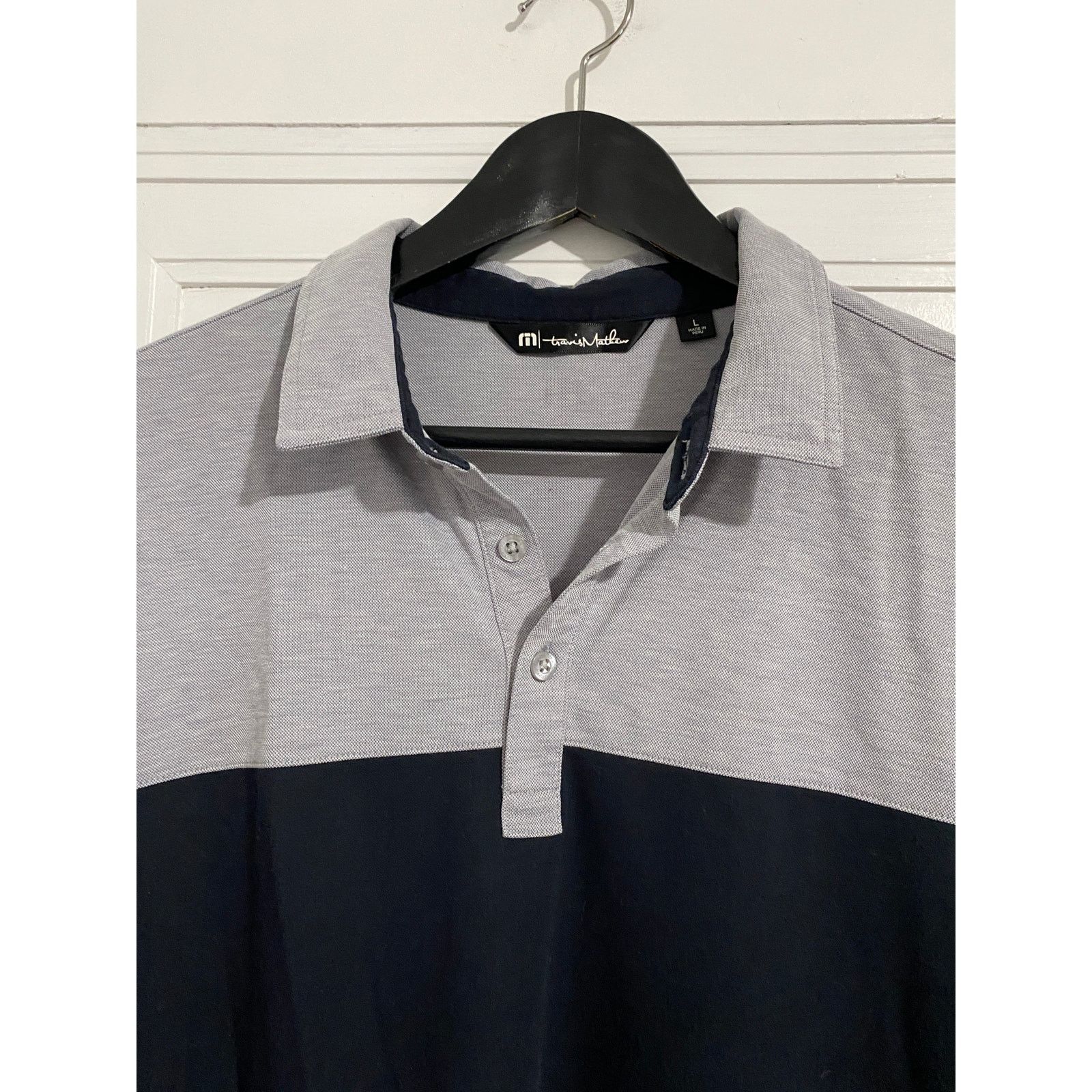 TravisMathew TravisMathew Gray and Black Golf Polo Men's Size Large Size US L / EU 52-54 / 3 - 2 Thumbnail