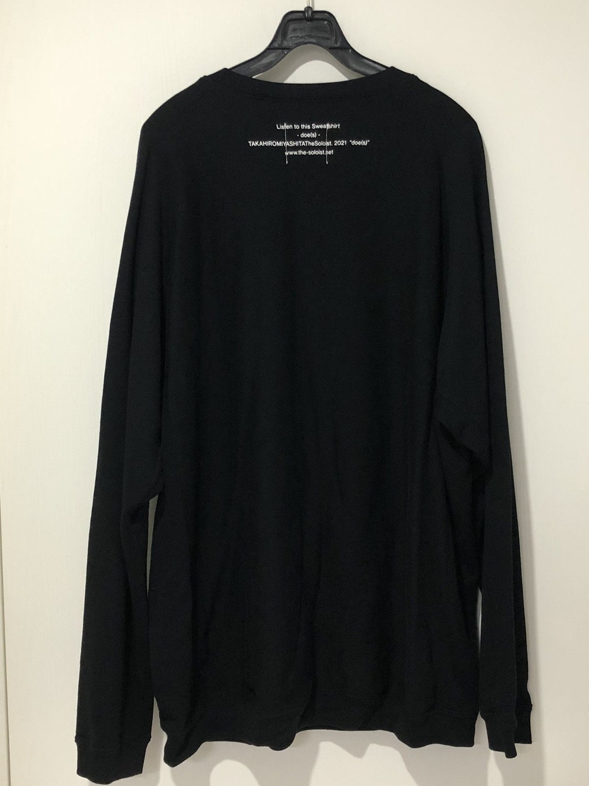 Takahiromiyashita The Soloist. 2021 DOE(S) OVERSIZED CREWNECK BLACK Size US L / EU 52-54 / 3 - 5 Thumbnail