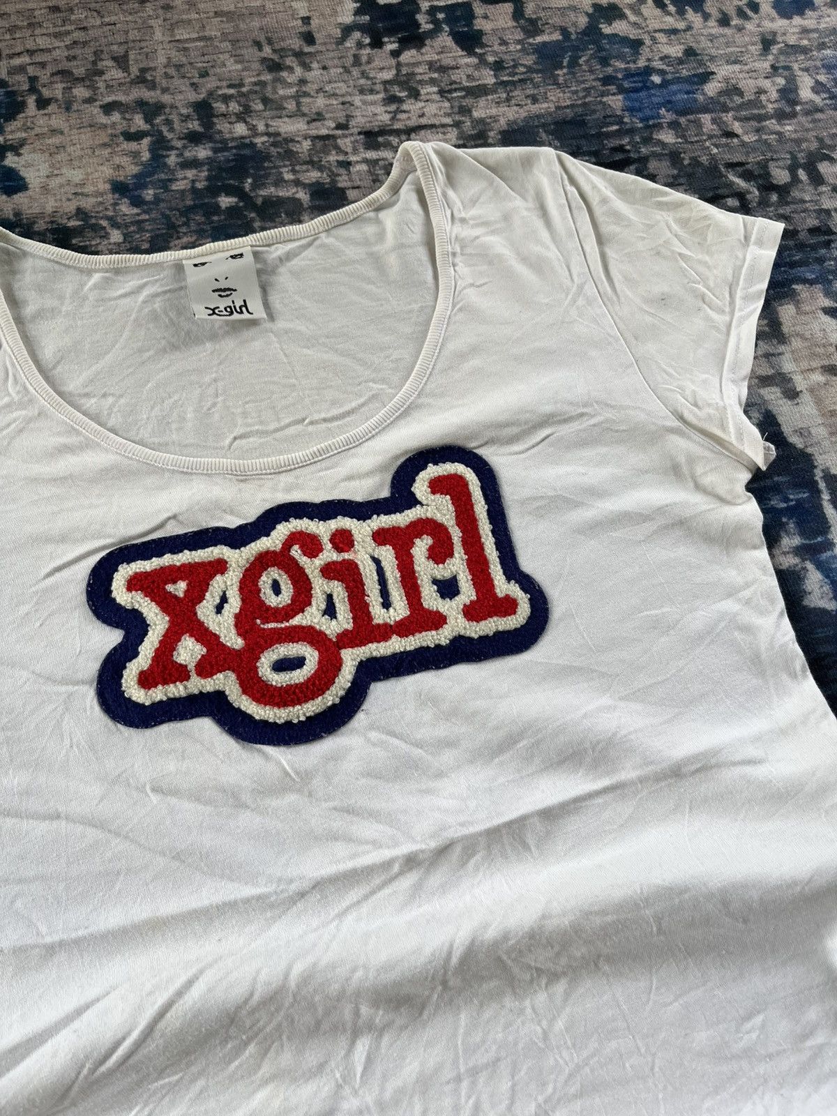 Hysteric Glamour × Japanese Brand × X-Girl X-Girl Spell Out Velvet Logo Tee Japan Made Size S / US 4 / IT 40 - 2 Thumbnail