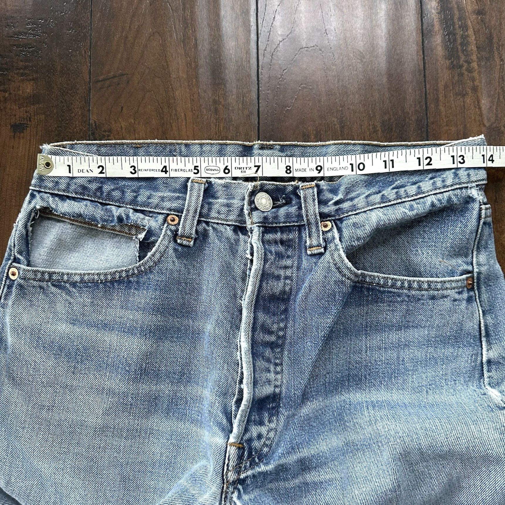 Levi's Levis 501 XX Jeans Vintage 80s 70s Redline Selvedge USA Blue Denim Cotton Button Jean Straight Mens 28 Inseam 29 Rise Mid 10-12 Size US 28 / EU 44 - 6 Thumbnail