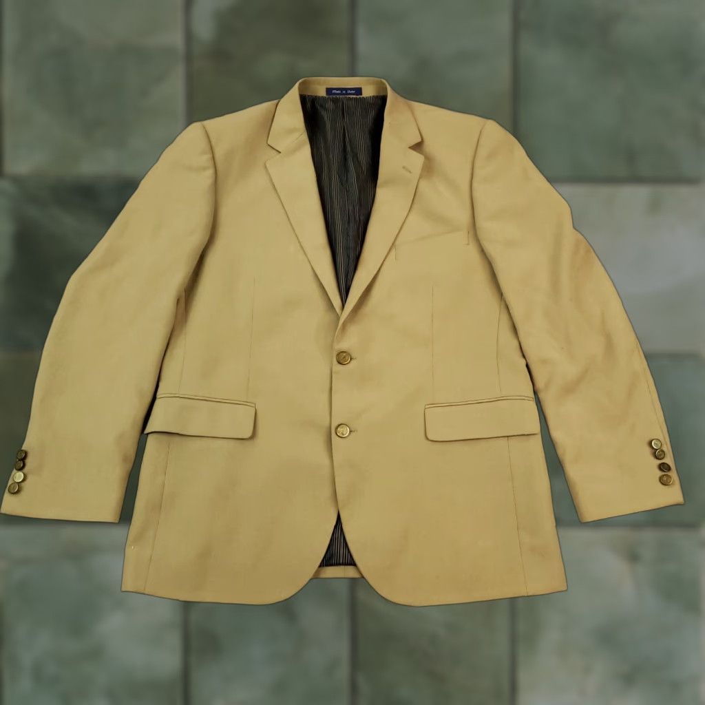 Vintage Alan Flusser Blazer Mens 42 Brown Single-Breasted Career Jacket Shirt? Size 42R - 1 Thumbnail