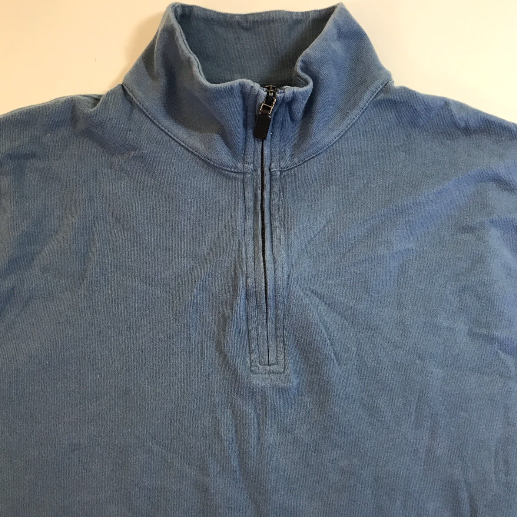 J.Crew J. Crew Mercantile 1/4 Zip Pullover Sweater Shirt Blue Mens L Regular Knit Cotton Zip Front Pullover Blue 90s/Preppy? Size US L / EU 52-54 / 3 - 3 Thumbnail