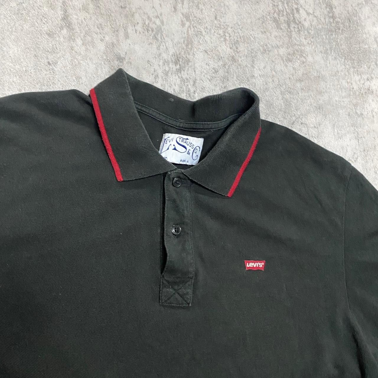 Levi's Black Levi's polo shirt with red accents #polo rap hip hop Size US L / EU 52-54 / 3 - 3 Thumbnail