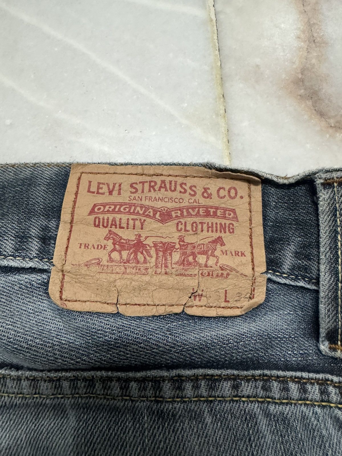Levi's LEVI'S 511 SLIM VINTAGE Y2K GRUNGE THRASHED RARE Size US 33 - 17 Thumbnail