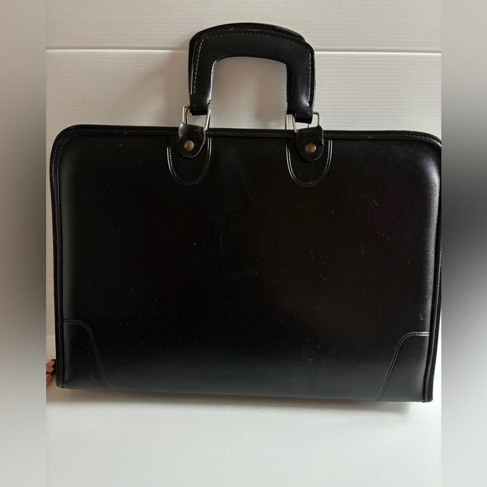 Designer Torino Black Leather Binder Size ONE SIZE - 2 Thumbnail