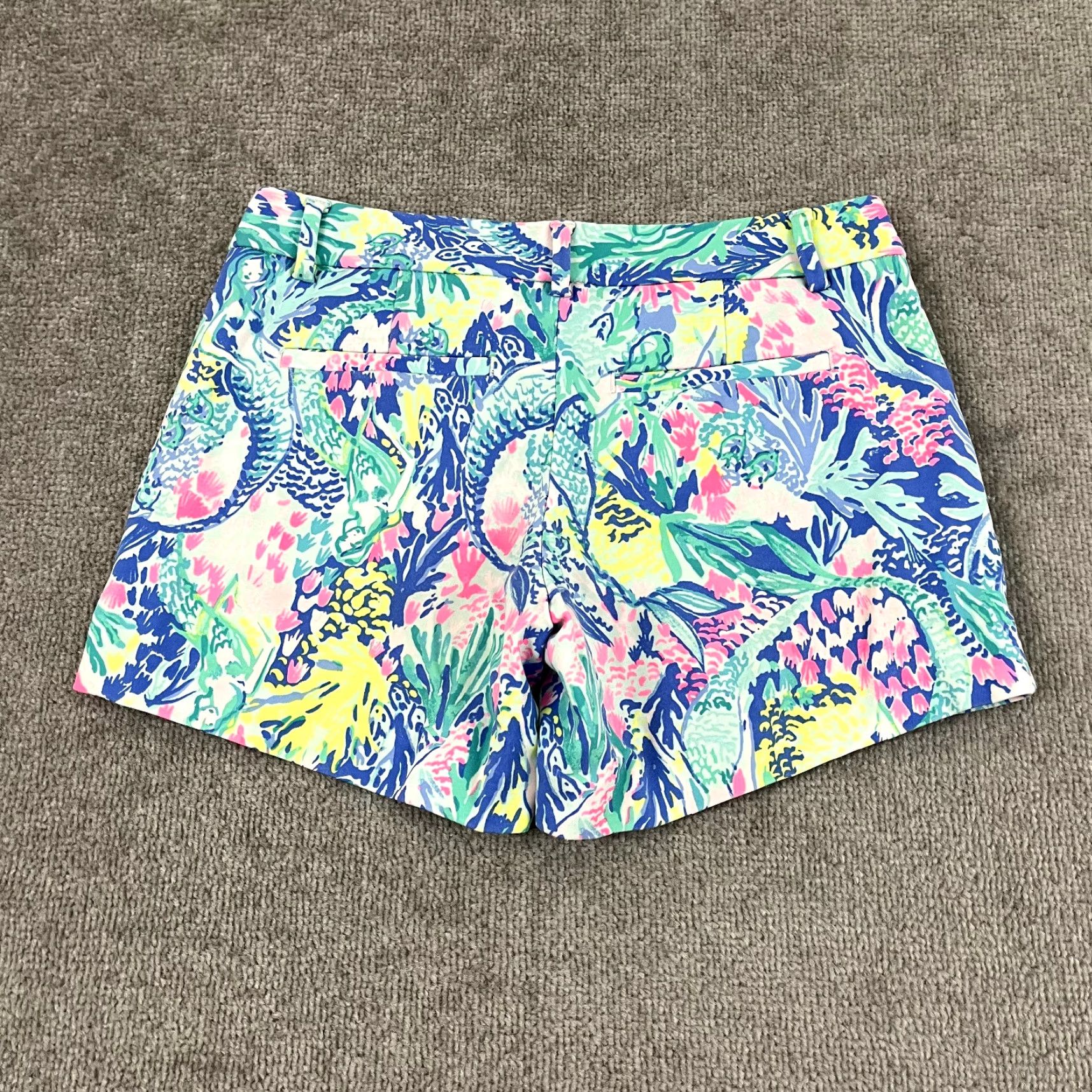 Lilly Pulitzer Lilly Pulitzer Callahan Shorts Womens Size 4 Floral Preppy Stretch Chino Mid Rise 5 in Inseam Multicolor Beach Casual Size 27" / US 4 / IT 40 - 2 Thumbnail